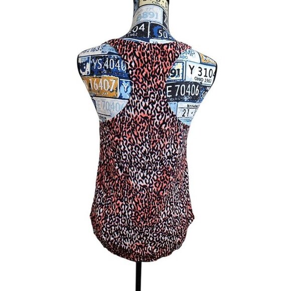 Joie Silk Peach Leopard Racerback Tank XS - Picture 2 of 7